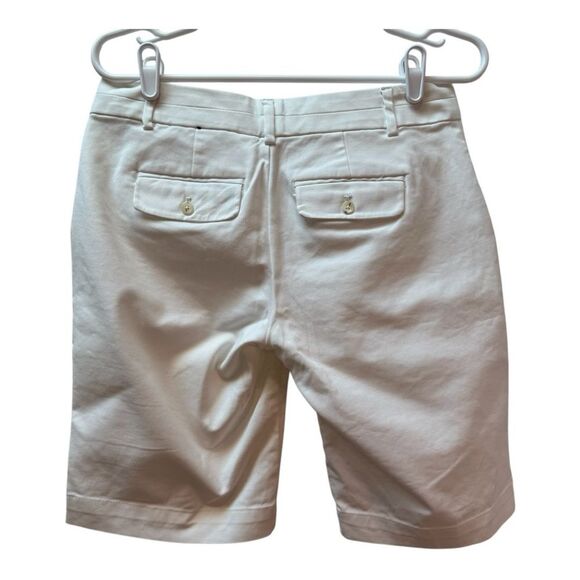 Banana Republic White Martin Fit Bermuda Shorts Size 4 - Picture 2 of 7